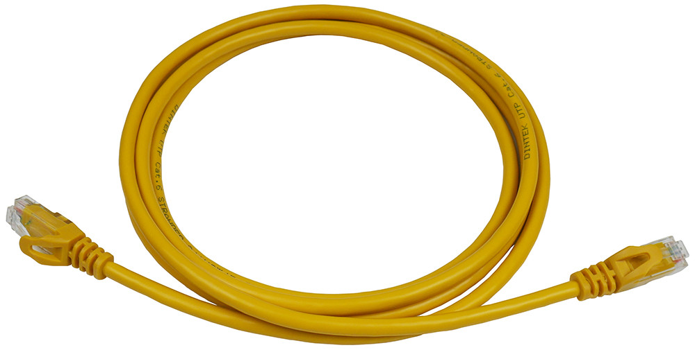 PowerMAX Yellow Cat.6 U/UTP T568B Patch Cord (PVC) - with Divider